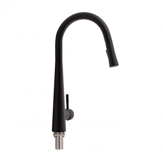 Смеситель для кухни Qtap Evicka с выдвижным изливом QTEVI9135103UB Black Matt купить в САНН Одесса