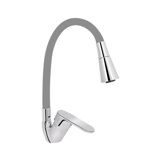 Смеситель для кухни Lidz Tani 008F3 с гибким изливом (k40) LDTAN008F3GCR39507 Chrome/Grey купить в САНН Одесса