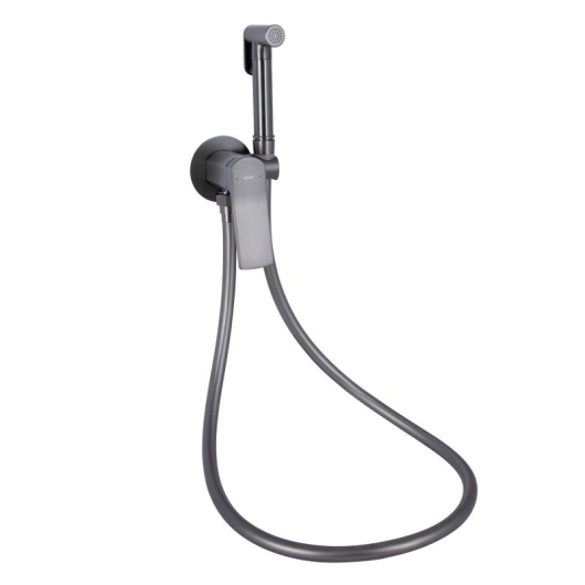 Набор для гигиенического душа Qtap Slavonice округлый QTSLA262GMB45916 Gunmetal Black PVD купить в САНН Одесса