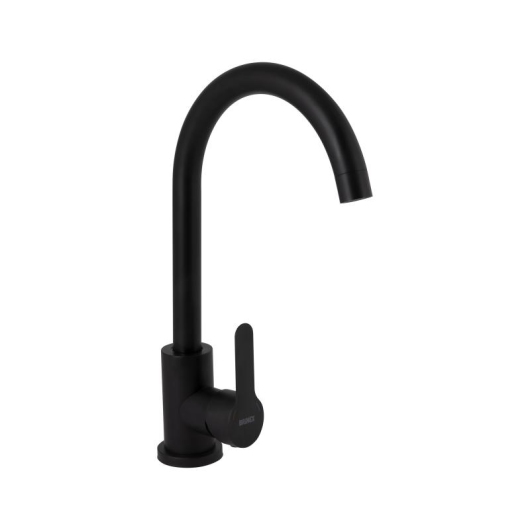 Смеситель для кухни Brinex Pure 015F U-образный  Black Matt BRIPUR015FBLM купить в САНН Одесса