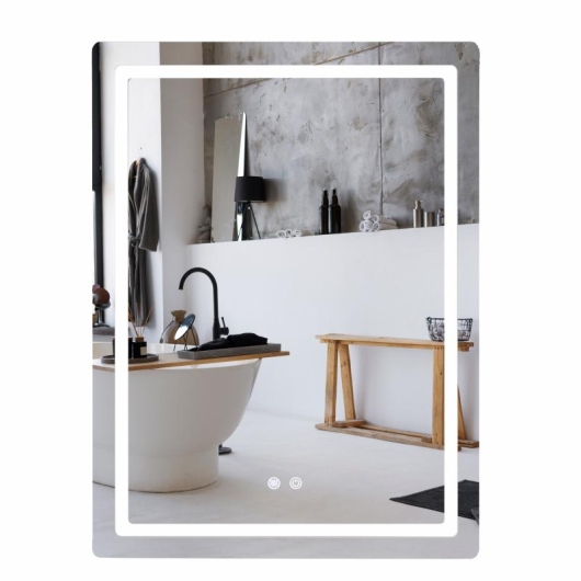 Зеркало Qtap Mideya (MI2) 600х800 с LED-подсветкой Touch, с антизапотеванием, диммером, рег. яркости QT2078F6080 купить в САНН Одесса