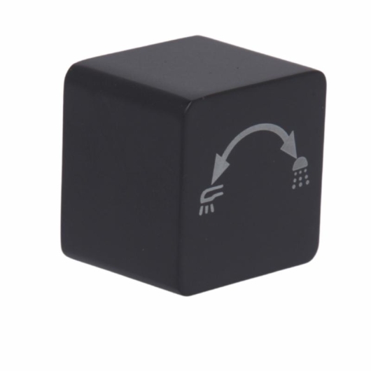 Ручка Qtap (24,1x30x30) для душевой системы скрытого монтажа на два потребителя Gemini Matt Black QTGEM2413030BLA50061 купить в САНН Одесса
