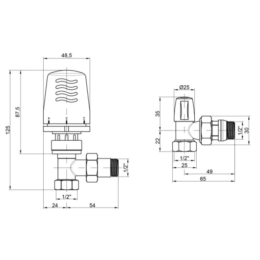 Термокомплект Icma 1/2" с антипротечкой угловой №KIT_1100+774-940+805-940 купить в САНН Одесса, изображение 2