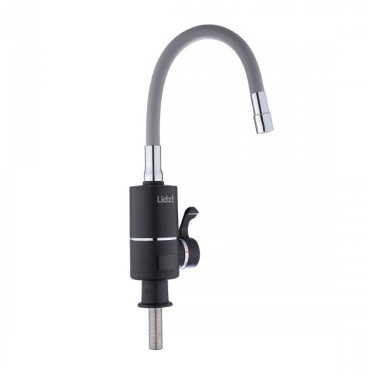 Проточный кран-водонагреватель с гибким изливом для кухни Lidz Warm 064 LDWAR064GRE49094 Black/Grey купить в САНН Одесса