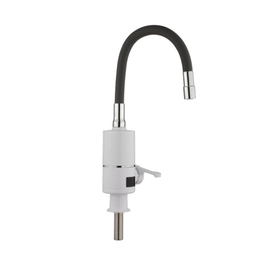 Проточный кран-водонагреватель с гибким изливом для кухни Lidz Warm 065 LDWAR065BLA49095 White/Black купить в САНН Одесса