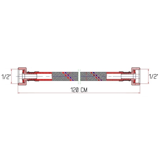 Гибкая подводка для воды Thermo Alliance Forte ВВ 120 см SF381W120 купить в САНН Одесса, изображение 2