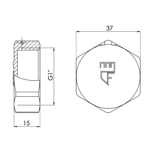 Заглушка Thermo Alliance Forte 1" ВР SF35225 купить в САНН Одесса, изображение 2