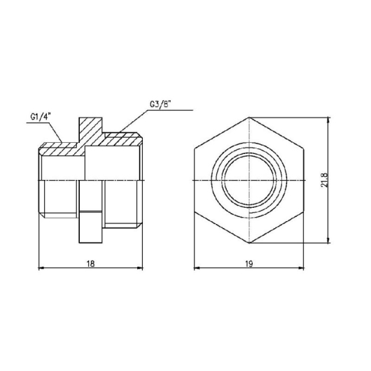 Ниппель редукционный Thermo Alliance Forte 3/8"х1/4" SF35996 купить в САНН Одесса, изображение 2