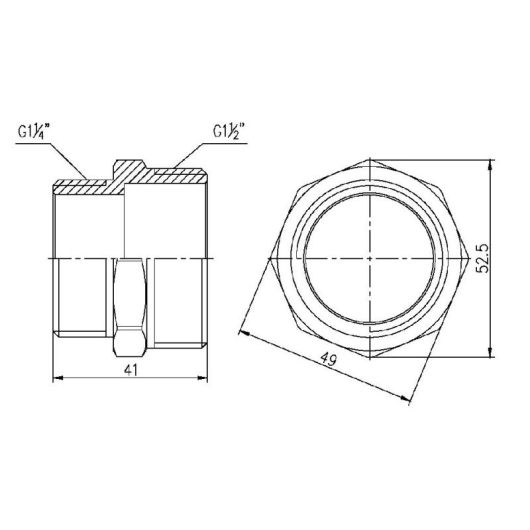 Ниппель редукционный Thermo Alliance Forte 1 1/2"х11/4" SF3594032 купить в САНН Одесса, изображение 2