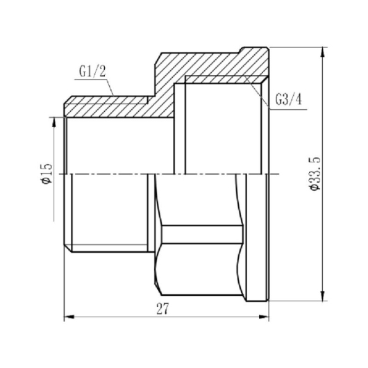Переход Thermo Alliance Forte 3/4"х1/2" ВН SF3602015 купить в САНН Одесса, изображение 2