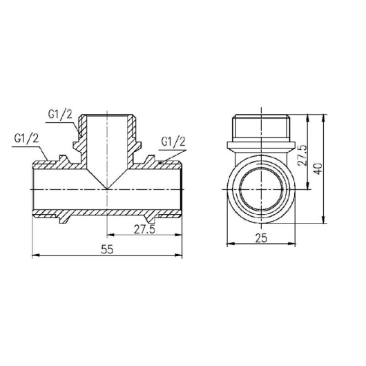 Тройник Thermo Alliance Forte 1/2" НН SF36715 купить в САНН Одесса, изображение 2