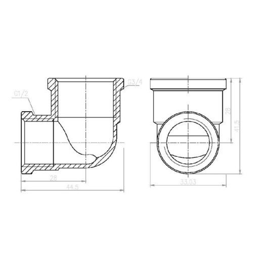 Уголок редукционный Thermo Alliance Forte 1/2"х3/4" ВВ SF3692015 купить в САНН Одесса, изображение 2