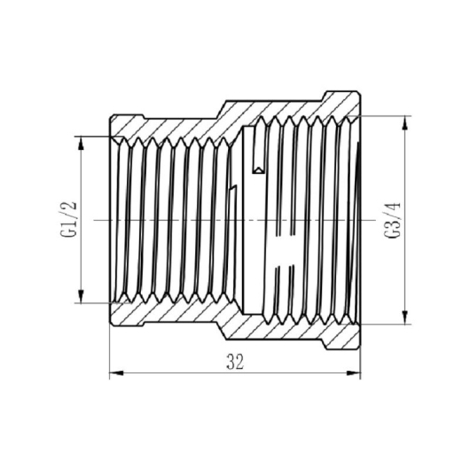 Муфта Thermo Alliance Forte 1/2" ВВ хром  SF357H2015 купить в САНН Одесса, изображение 2