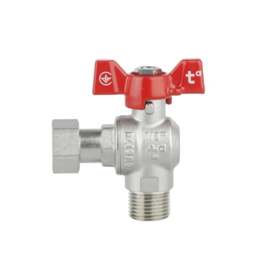 Кран шаровой с накидной гайкой Thermo Alliance Forte 1/2" ВН для воды угловой SF224W15 купить в САНН Одесса, изображение 4