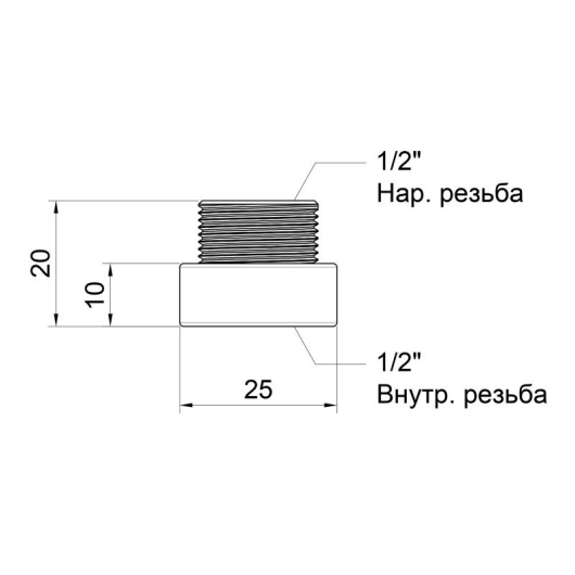 Удлинитель Icma 10х1/2" №19 купить в САНН Одесса, изображение 2