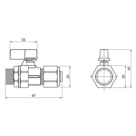 Кран шаровой обжимной Thermo Alliance Forte 16х1/2" НР SF262W15 купить в САНН Одесса, изображение 2