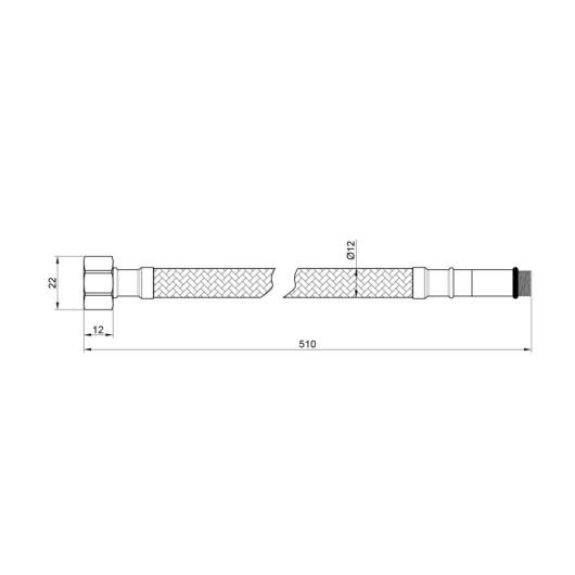 Гнучка підводка для води Thermo Alliance Standart М10 50 см (пара) SD396W50 купити в САНН Одеса, зображення 2