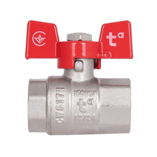Кран шаровой Thermo Alliance Standart 1/2" ВР для воды (бабочка) SD602NW15PN40 купить в САНН Одесса, изображение 4