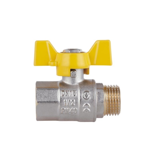 Кран шаровой Thermo Alliance Standart 1/2" ВН для газа (бабочка) SD607NG15PN40 купить в САНН Одесса, изображение 5