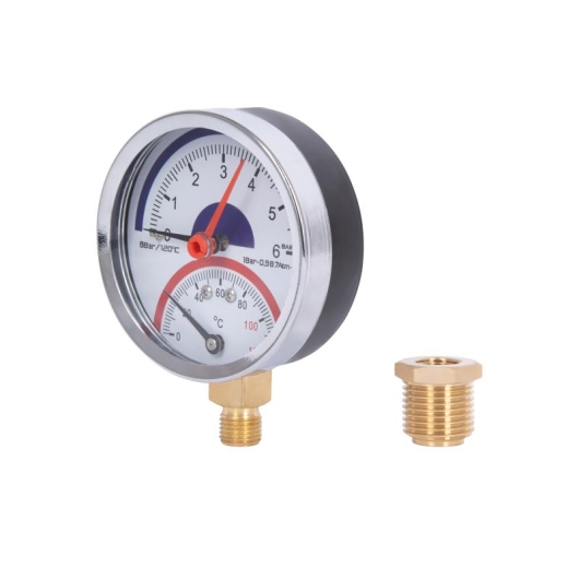 Термоманометр Thermo Alliance Standart 80 мм 1/2", нижнее подключение SD1726B купить в САНН Одесса, изображение 7