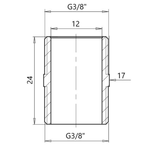 Ниппель Icma 3/8" НР №1210 купить в САНН Одесса, изображение 2