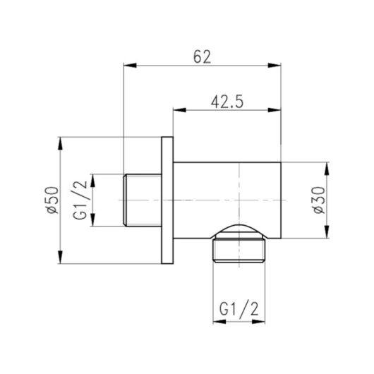 Подключение для шланга Qtap Spojeni округлое QTCRMB030 Chrome купить в САНН Одесса, изображение 2