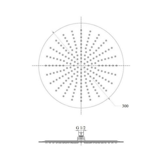 Лейка для верхнего душа Lidz Niagara 130 300 мм округлая LDNIA130NKS32451 Chrome купить в САНН Одесса, изображение 2