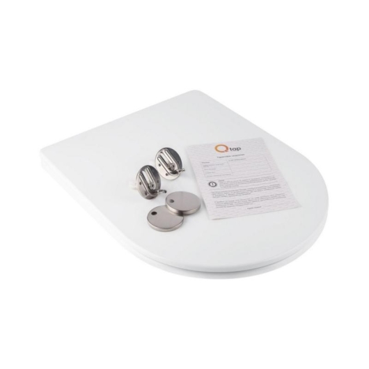 Сидіння для унітаза Qtap (Jay 520,640, Swan 520,640) з мікроліфтом Slim QT1699SC5176W купити в САНН Одеса, зображення 7