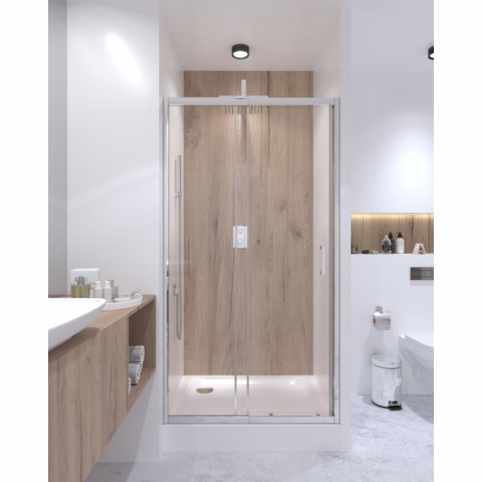 Душевая дверь в нишу Qtap Taurus CRM201-11.C6 97-108x200 см, стекло Clear 6 мм, покрытие CalcLess купить в САНН Одесса, изображение 10