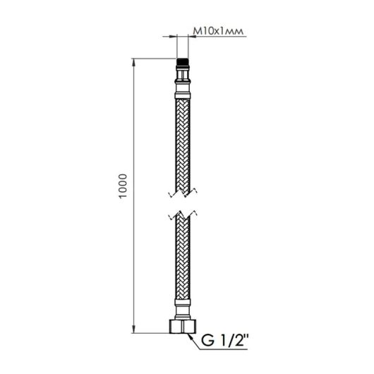 Гибкая подводка для воды Thermo Alliance Forte М10 100 см (пара) SF390W100 купить в САНН Одесса, изображение 2