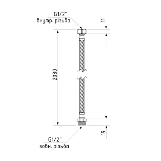 Гибкая подводка для воды Thermo Alliance Forte ВН 200 см SF392W200 купить в САНН Одесса, изображение 2