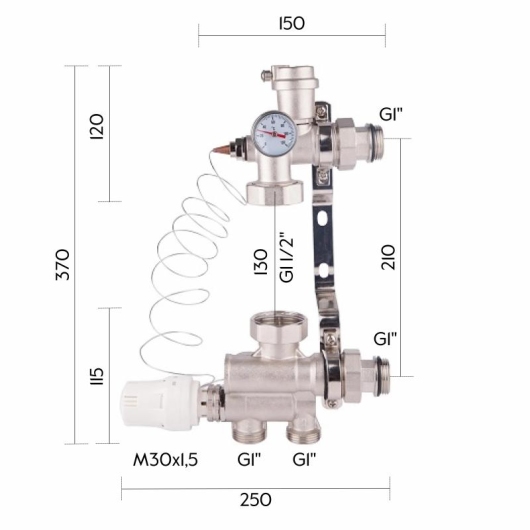 Смесительная группа Thermo Alliance Standart 1" SF007W25 купить в САНН Одесса, изображение 2