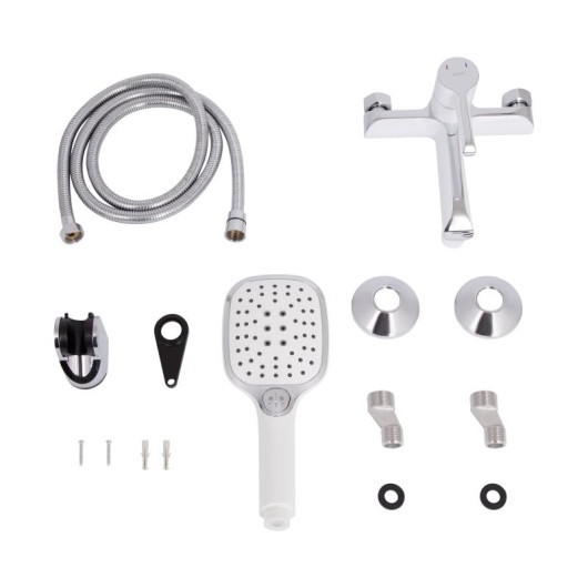 Смеситель для ванны Qtap Grand (c душевым гарнитуром) QTGRAWCR006 Chrome/White купить в САНН Одесса, изображение 7