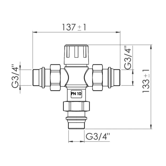 Смеситель термостатический Thermo Alliance Forte 3/4" SF010W20 купить в САНН Одесса, изображение 2