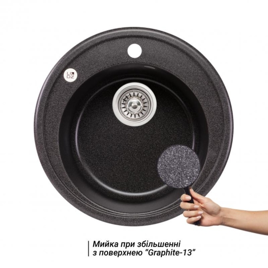 Кухонная мойка Lidz D510/200 GRF-13 (LIDZGRF13D510200) купить в САНН Одесса, изображение 3