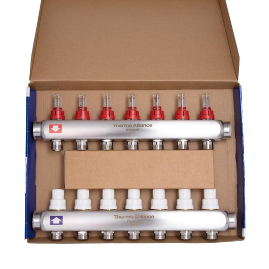 Коллектор с расходомерами Thermo Alliance Standart 1" 7 выходов SD0047 купить в САНН Одесса, изображение 9