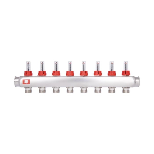 Коллектор с расходомерами Thermo Alliance Standart 1" 8 выходов SD0048 купить в САНН Одесса, изображение 4