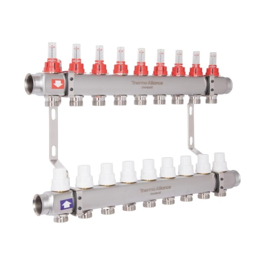Коллектор с расходомерами Thermo Alliance Standart 1" 9 выходов SD0049 купить в САНН Одесса, изображение 3