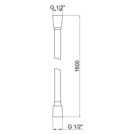 Шланг для ручного душа Qtap Hadice 1600 мм QTHADPVC160C Chrome купить в САНН Одесса, изображение 2