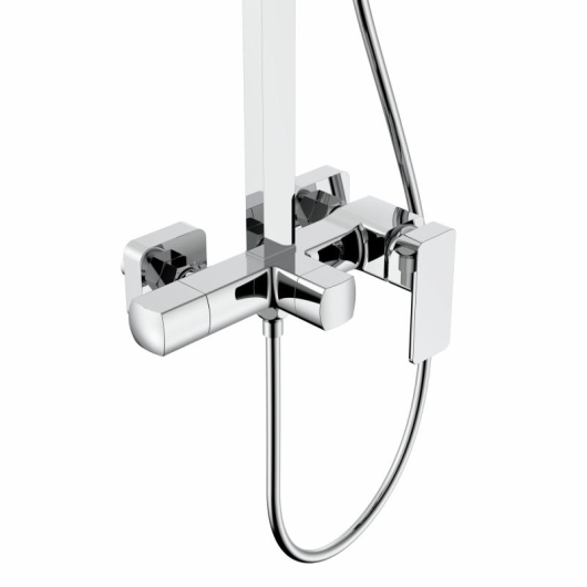 Душова система для кабіни Qtap Capricorn на три споживачі (з виливом) 53103KNC Chrome купити в САНН Одеса, зображення 5