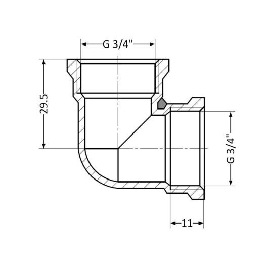 Угол Thermo Alliance Standart 3/4" ВР SD41820 купить в САНН Одесса, изображение 2