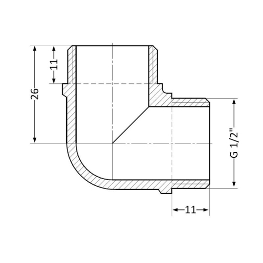 Угол Thermo Alliance Standart 1/2" НР SD41915 купить в САНН Одесса, изображение 2