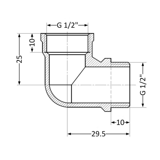 Угол Thermo Alliance Standart 1/2" ВН SD42015 купить в САНН Одесса, изображение 2
