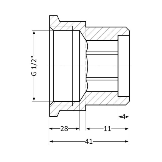 Удлинитель латунный Thermo Alliance Standart 1/2"ВН, L=30 мм SD4221530 купить в САНН Одесса, изображение 2