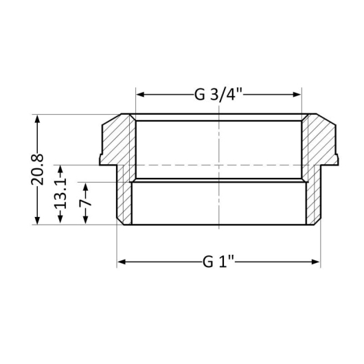 Футорка Thermo Alliance Standart 1"х3/4" НВ SD4232520 купить в САНН Одесса, изображение 2