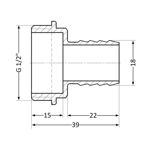 Штуцер Thermo Alliance Standart 18х1/2" НР SD4271518 купить в САНН Одесса, изображение 2