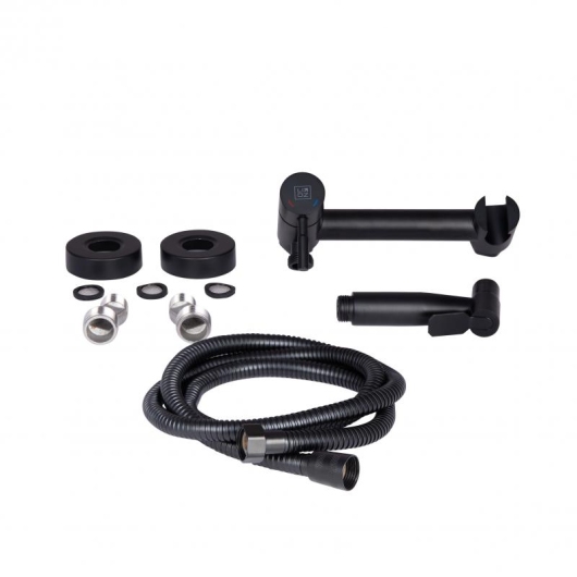 Набор для гигиенического душа со смесителем Lidz Aria 110 округлый LDARI110BLA43394 Black купить в САНН Одесса, изображение 3