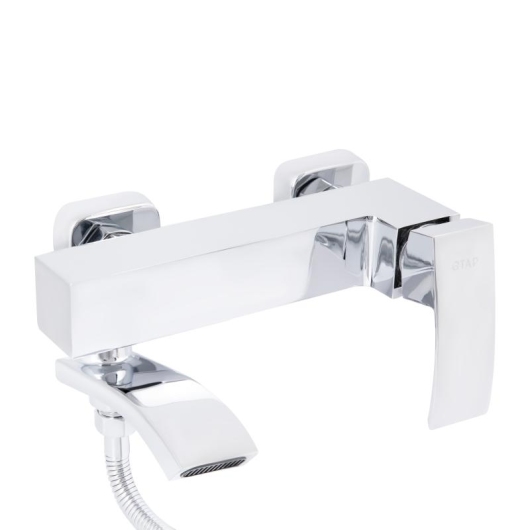 Смеситель для ванны Qtap Swan Cascada с поворотным изливом (c душевым гарнитуром) QTSWA260CRM45565 Chrome купить в САНН Одесса, изображение 3