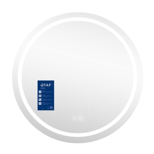 Зеркало Qtap Mideya R800 с LED-подсветкой Touch, с антизапотеванием, диммером QT2078NCR8080W купить в САНН Одесса, изображение 4