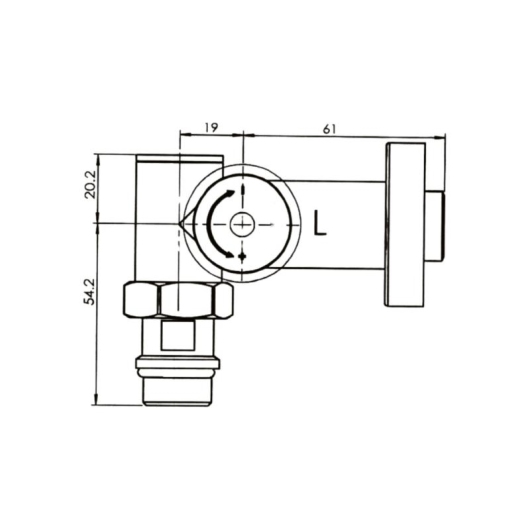 Комплект кранов Thermo Alliance Standart 1/2" белый, для полотенцесушителя угловой SF395W15HEW купить в САНН Одесса, изображение 2